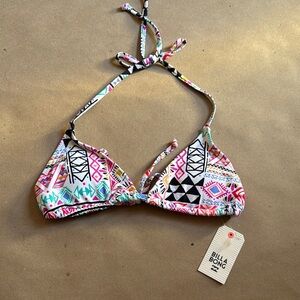 NWT Billabong Geometric Print Bikini Top